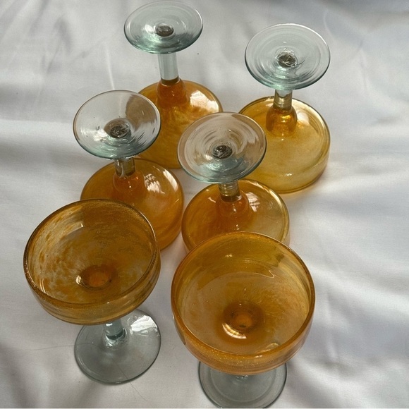 Margarita Hand Blown Mexican Glass Summer Glasses - Picture 6 of 6